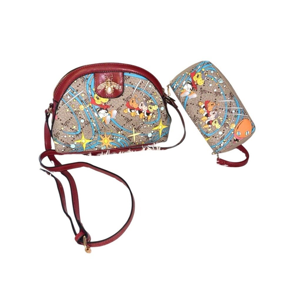 The Big Bee American Bee Handbag Crossbody Purse Bag  and Wallet Set Animation